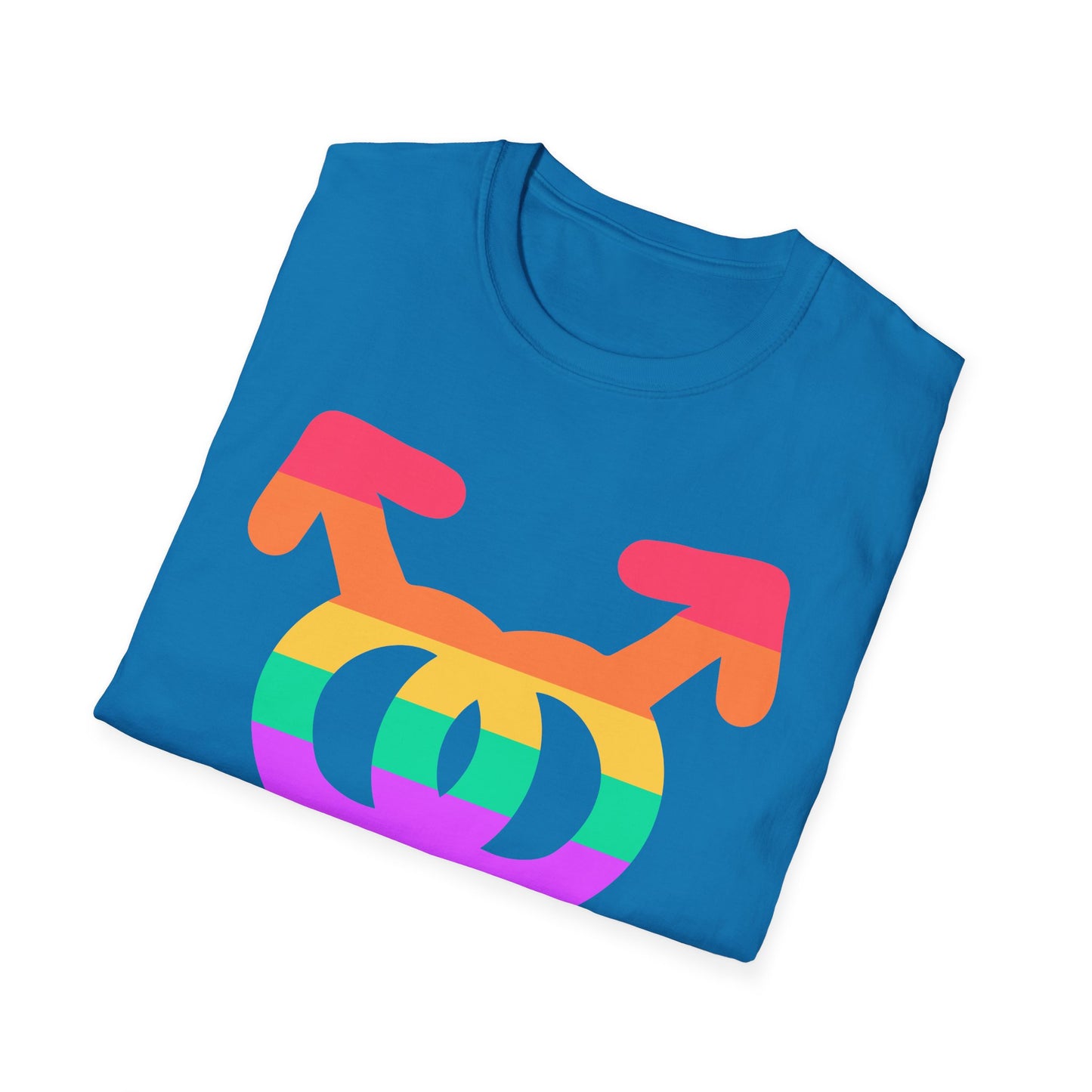 Gay Pride Unisex Softstyle T-Shirt | LGBTQ+ Pride Apparel, Festival Outfits, Gift for Allies, Rainbow Shirt