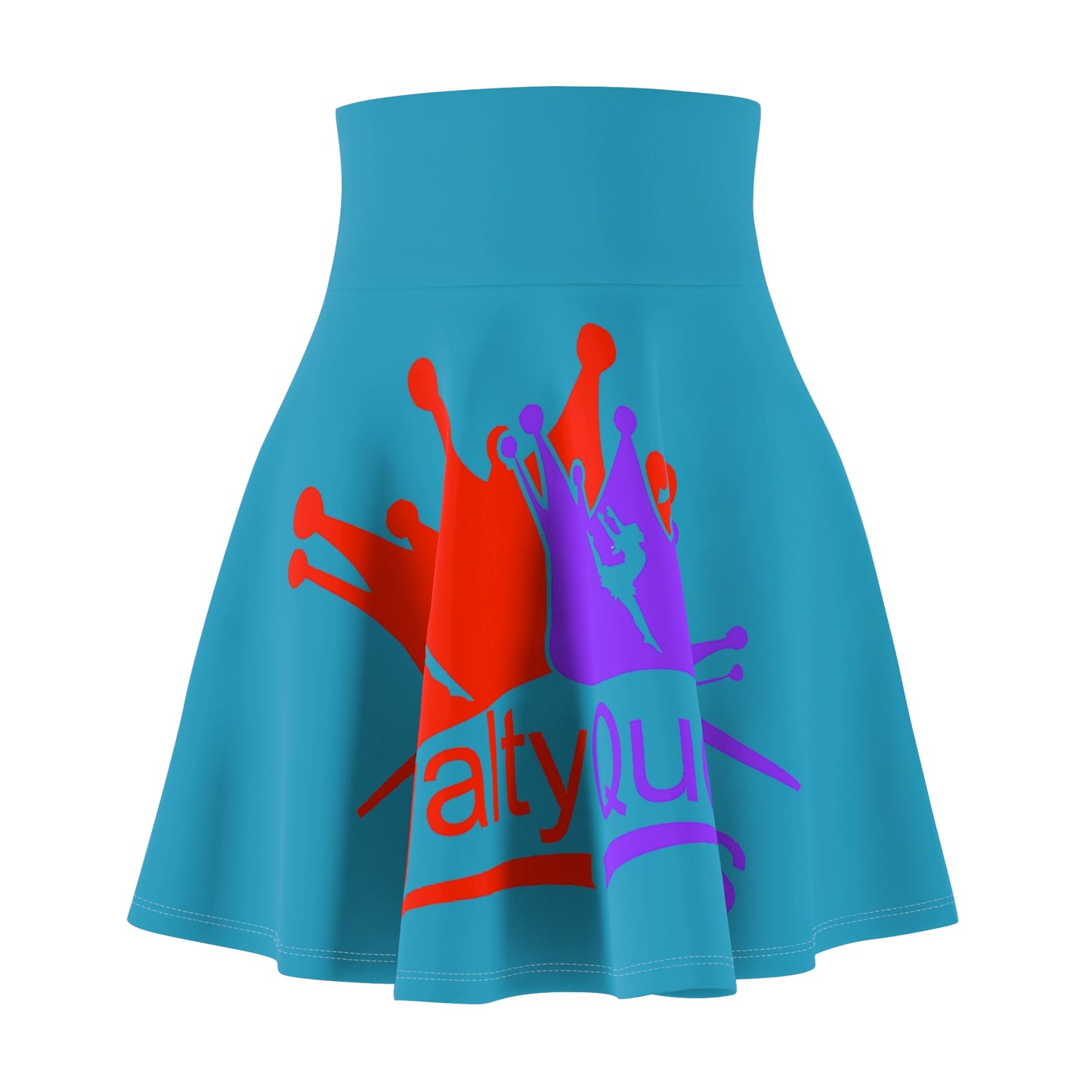 Colorful Women's Skater Skirt - 'Royalty' Design, Perfect for Spring/Summer Celebrations