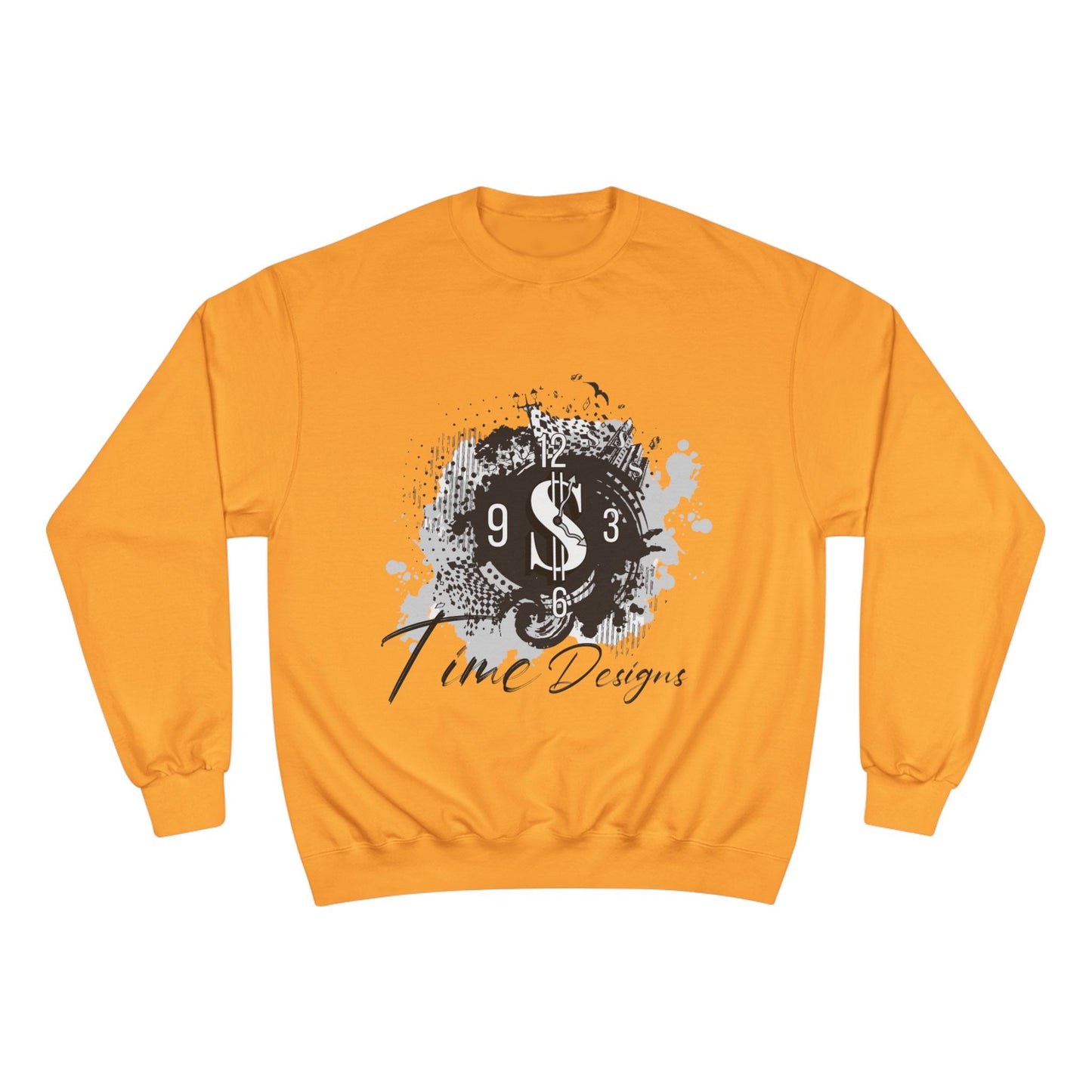 Stylish Graphic Champion Sweatshirt with Time Designs