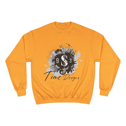 Stylish Graphic Champion Sweatshirt with Time Designs