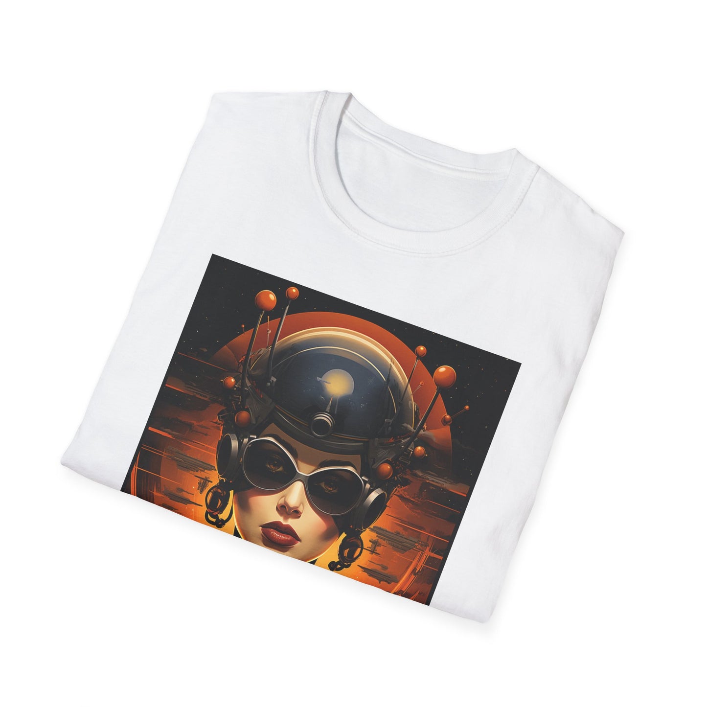 Futuristic Graphic Tee - Unisex Softstyle T-Shirt with Sci-Fi Design