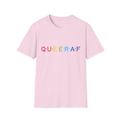 Pride-Inspired Unisex T-Shirt - QUEERAF Graphic Tee for LGBTQ+ Celebrations, Everyday Wear, Gift for Supporters, Inclusive Fashion