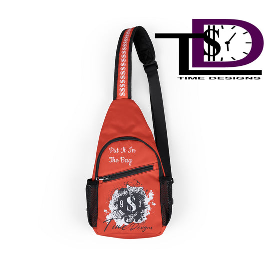 Chest Bag for Everyday Adventures - Stylish Satchel, Perfect for Hiking, Travel, Festivals, and Daily Use, Eye-catching Design with Text