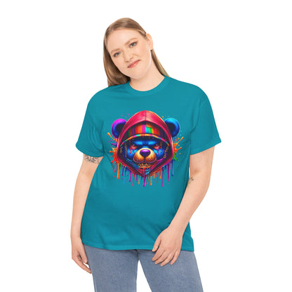 Colorful Graffiti Bear Unisex Heavy Cotton Tee