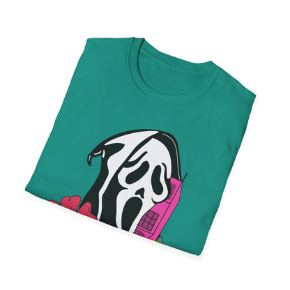 Call Me Horror T-Shirt, Unisex Graphic Tee, Halloween Costume, Spooky Gift, Movie Lover's Shirt, Floral Horror Tee