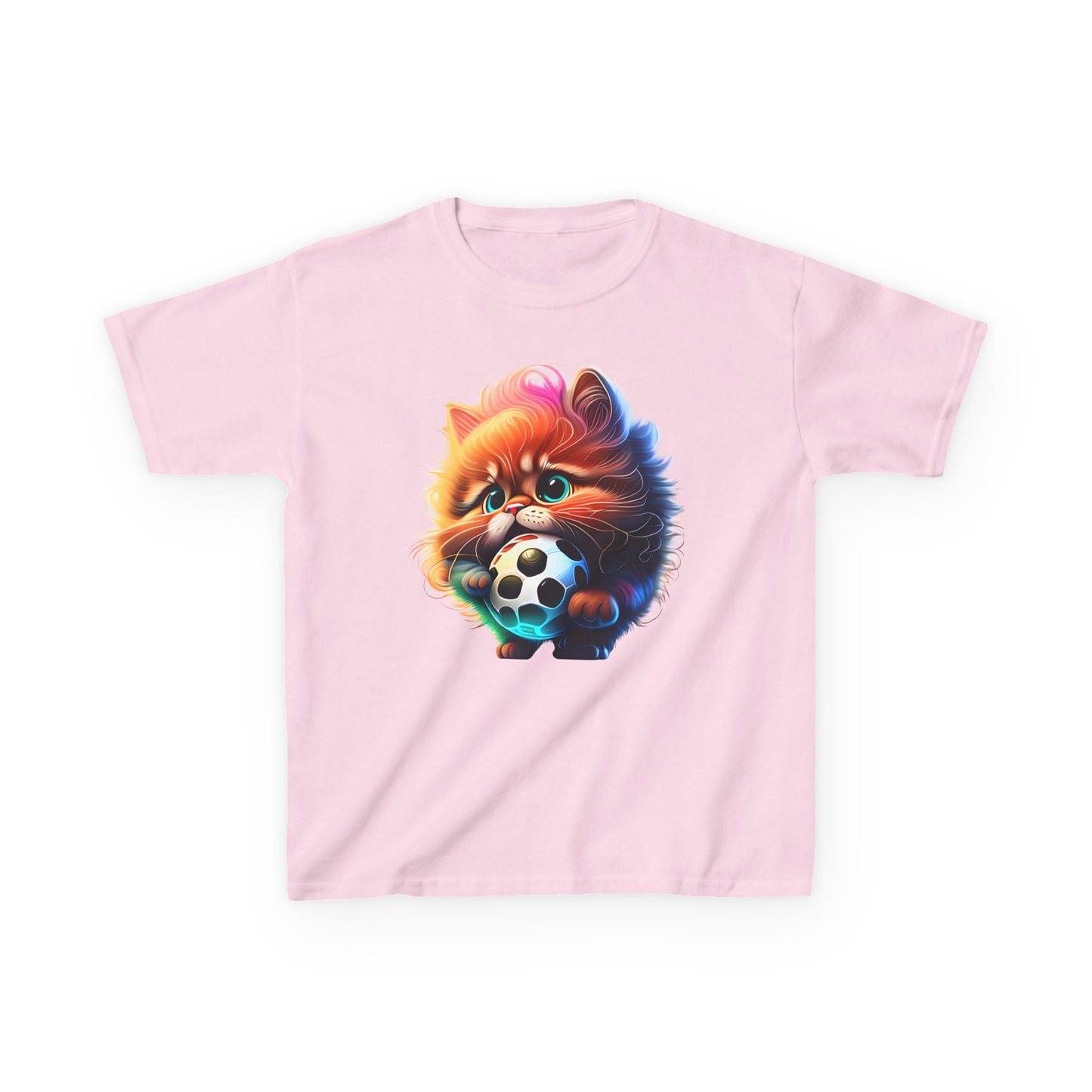 Cute kitty Soccer Kids Tee - Fun & Playful Cotton T-Shirt