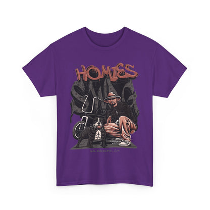 Graphic Unisex Heavy Cotton Tee - 'Homies' Casual Style