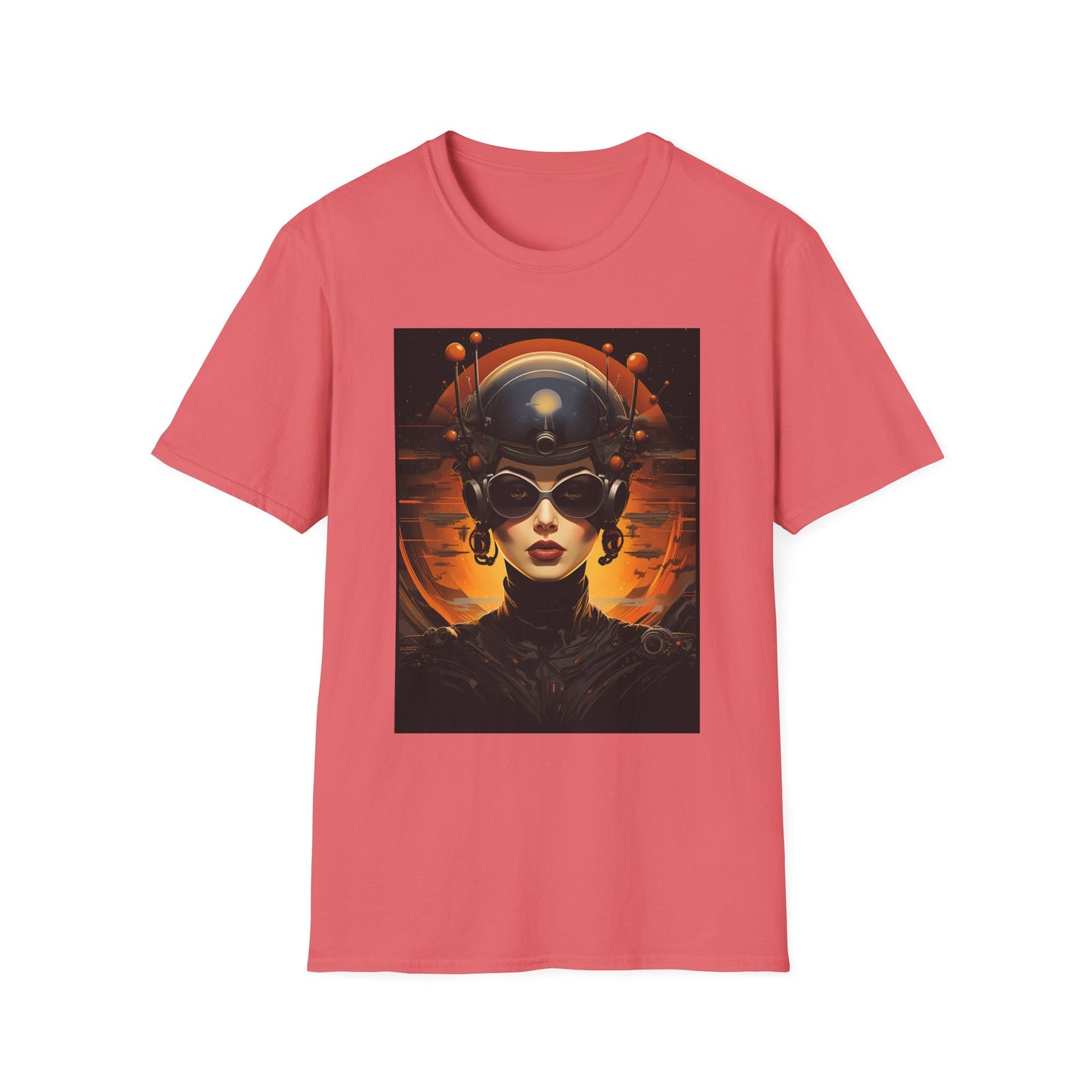 Futuristic Graphic Tee - Unisex Softstyle T-Shirt with Sci-Fi Design