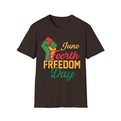 Juneteenth Freedom Day Unisex Softstyle T-Shirt, Celebration Tee, Black History Month Shirt, Equality Apparel, Gift for Activists