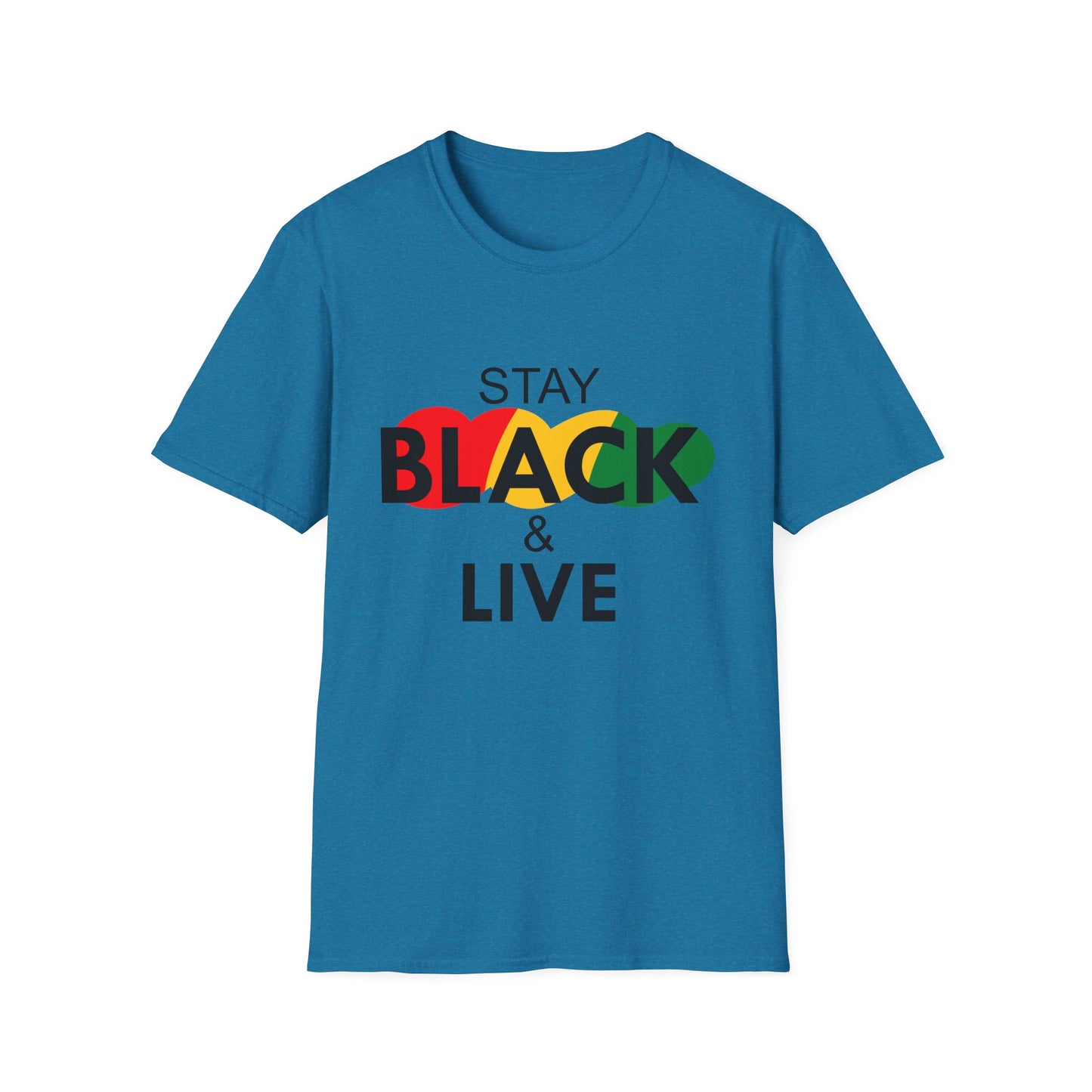 Unisex Softstyle T-Shirt: Stay Black & Live Tee for Activism, Streetwear, Casual Wear, Gifts for Culture Lovers, Statement Shirt