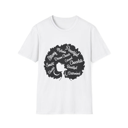 Empowering Afro-Heart Unisex T-Shirt, Celebrating Black Culture, Affirmation Tee, Gift for Her, Inspirational Shirt