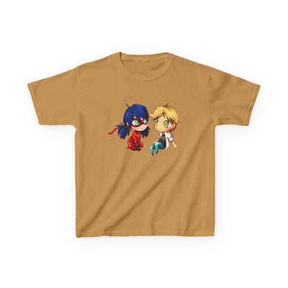 Kids Cute Chibi Characters Tee, Lightweight T-Shirt for Playtime, Gifts for Boys & Girls, Cartoon Lover Apparel, Birthday Outfit