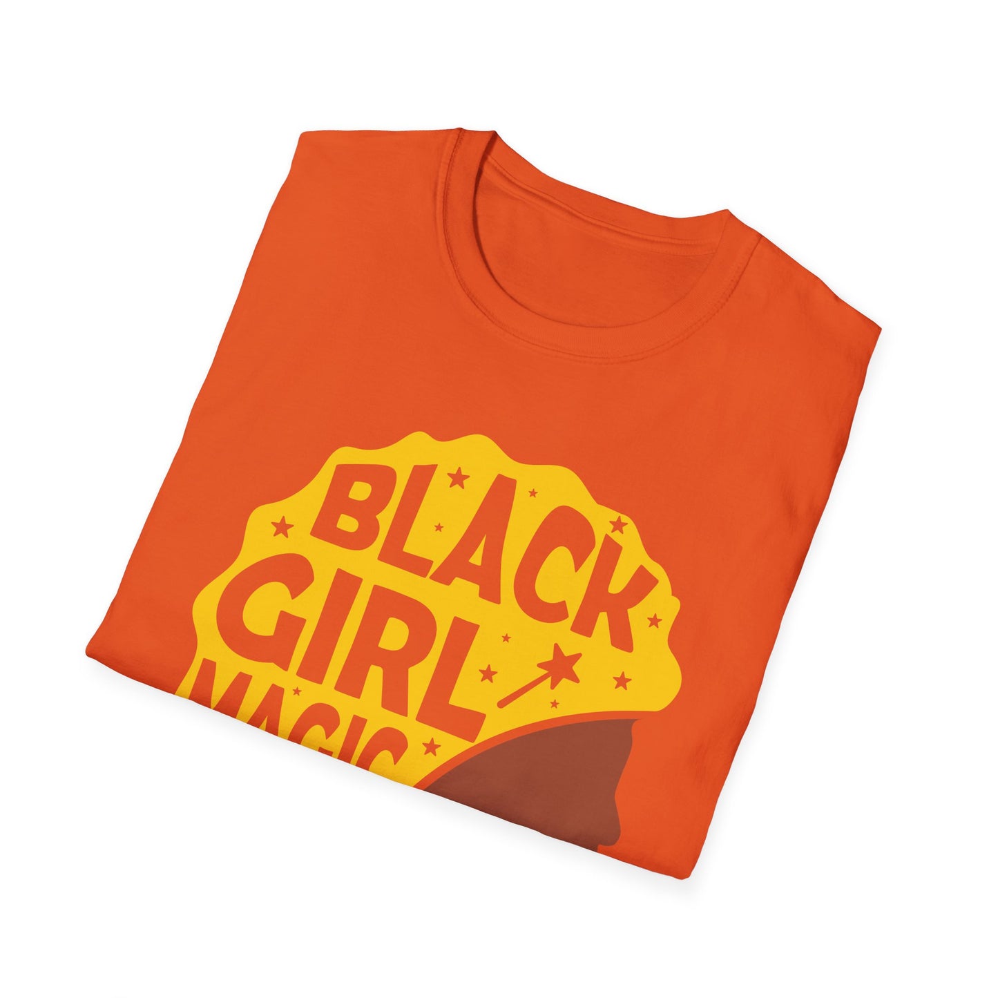 Empowerment Tee: Black Girl Magic Unisex Softstyle T-Shirt, Affirmation Shirt, Gift for Her, Inspirational Apparel, Cultural Pride Wear