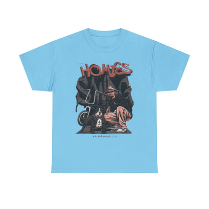 Graphic Unisex Heavy Cotton Tee - 'Homies' Casual Style