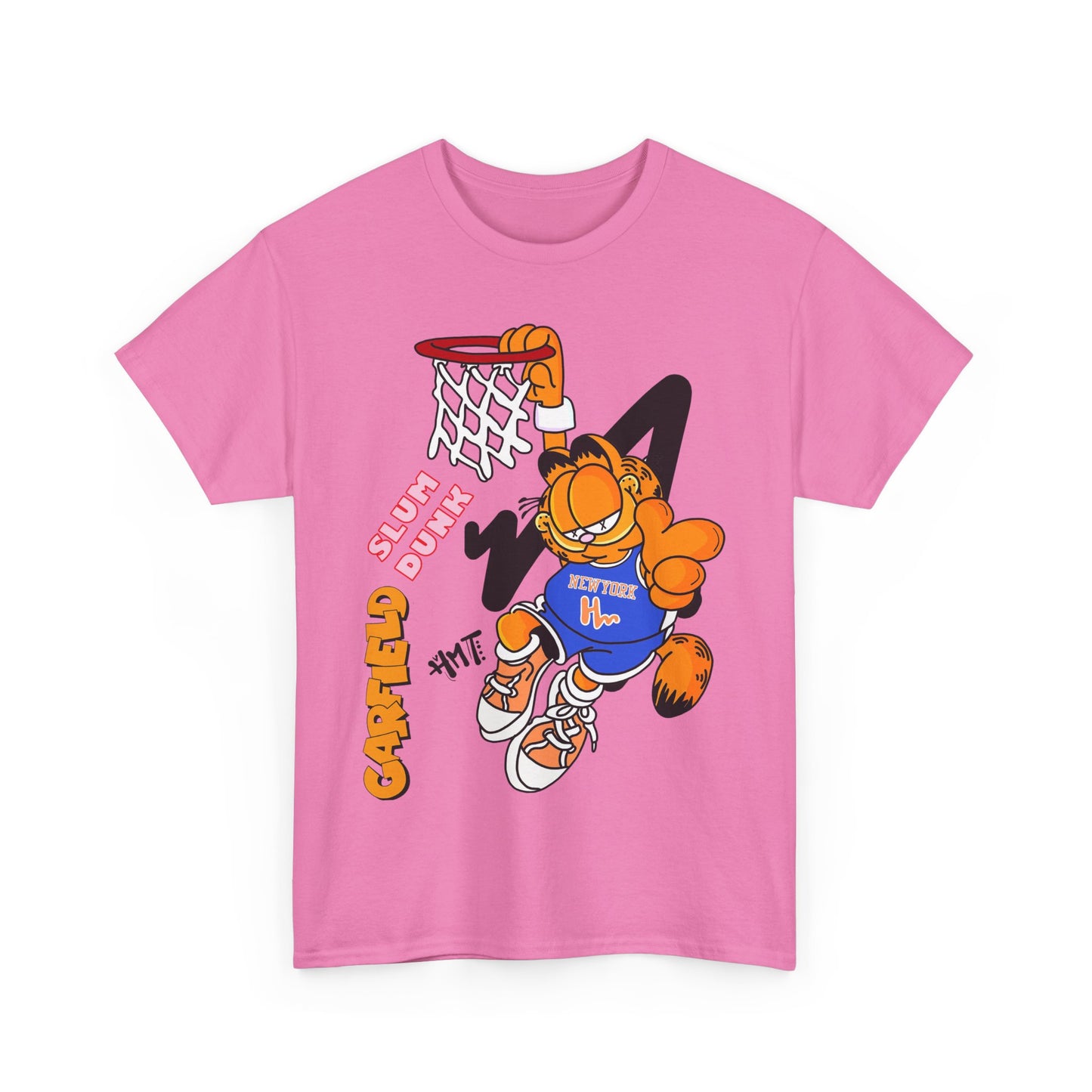 Garfield Basketball Unisex Heavy Cotton Tee - Fun Streetwear for Cat Lovers