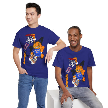 Garfield Basketball Unisex Heavy Cotton Tee - Fun Streetwear for Cat Lovers