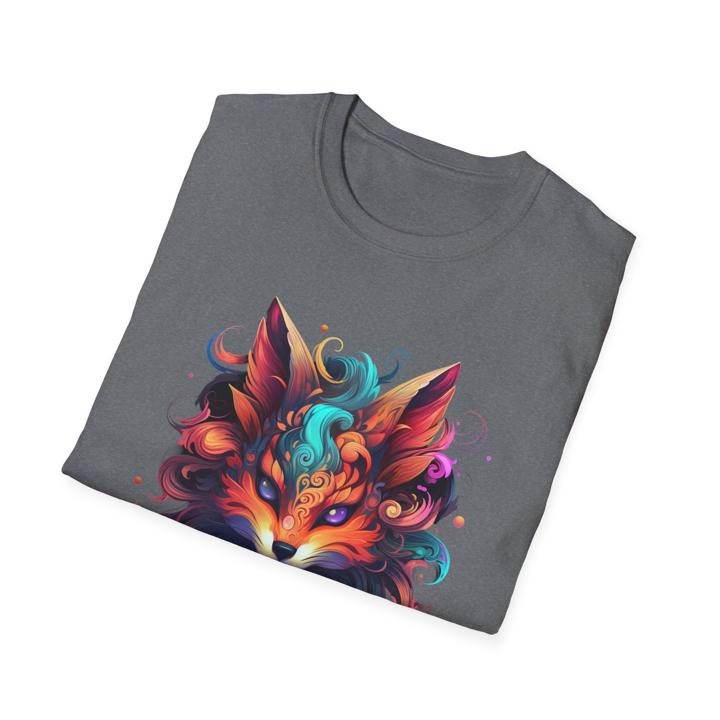 Colorful Fox Illustration Unisex T-Shirt - Vibrant Art Tee