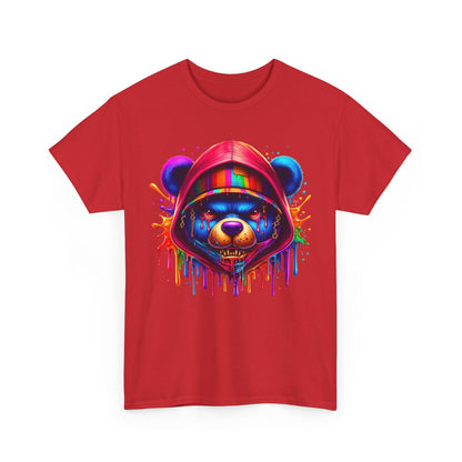 Colorful Graffiti Bear Unisex Heavy Cotton Tee