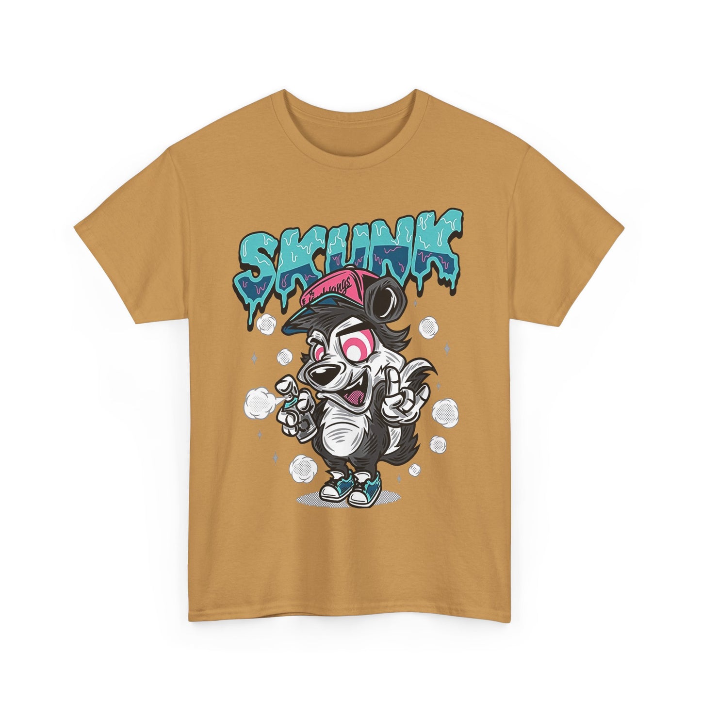 Cool Cartoon Graphic Tee - 'Skunk' Design, Unisex Heavy Cotton T-Shirt