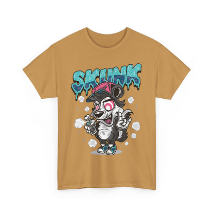 Cool Cartoon Graphic Tee - 'Skunk' Design, Unisex Heavy Cotton T-Shirt