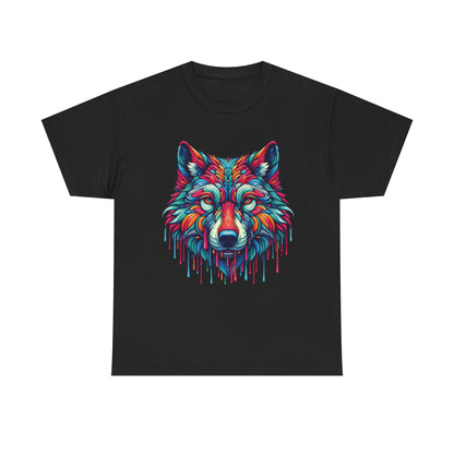 Colorful Wolf Face T-Shirt