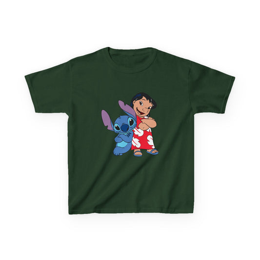 Kids Hawaiian Style T-Shirt with Stitch and Lilo