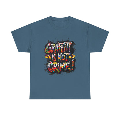 Craft is Not a Crime Unisex Heavy Cotton Tee, Graffiti Art Shirt, Streetwear, Gift for Artists, Art Lover's Top, Trendy Graphic Tee