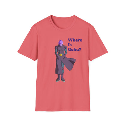 Where Is Goku? Unisex Softstyle T-Shirt for Anime Fans
