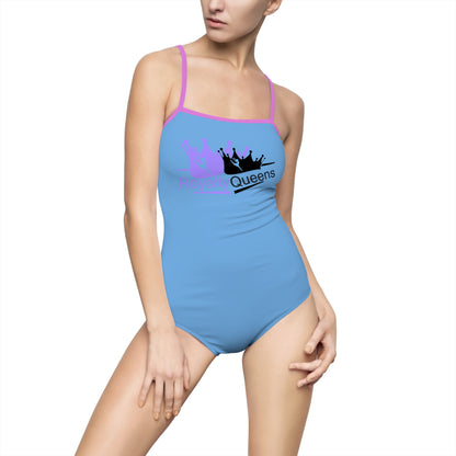 Sassy Queens One-Piece Swimsuit, Summer Beachwear, Pool Party Attire, Vacation Swimwear, Fun Swim Suit, Gift for Friends