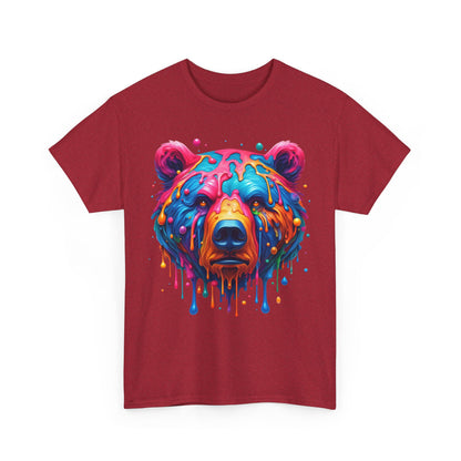 Colorful Bear Unisex Heavy Cotton Tee - Vibrant Art T-Shirt