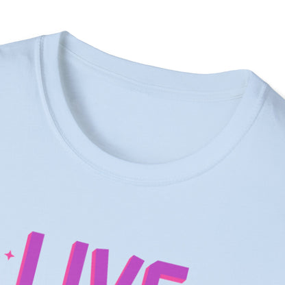 Live Life Loud Unisex Softstyle T-Shirt, Music Lover Gift, Concert Outfit, Rock Band Tee, Birthday Present, Festival Wear