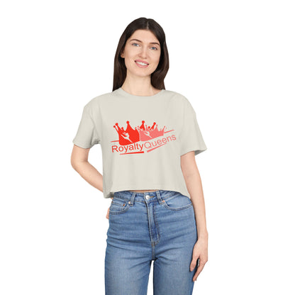 Royalty Queens Women's Crop Tee - Trendy Streetwear, Gift for Queens, Birthday Top, Casual Summer Top, Empowerment Fashion