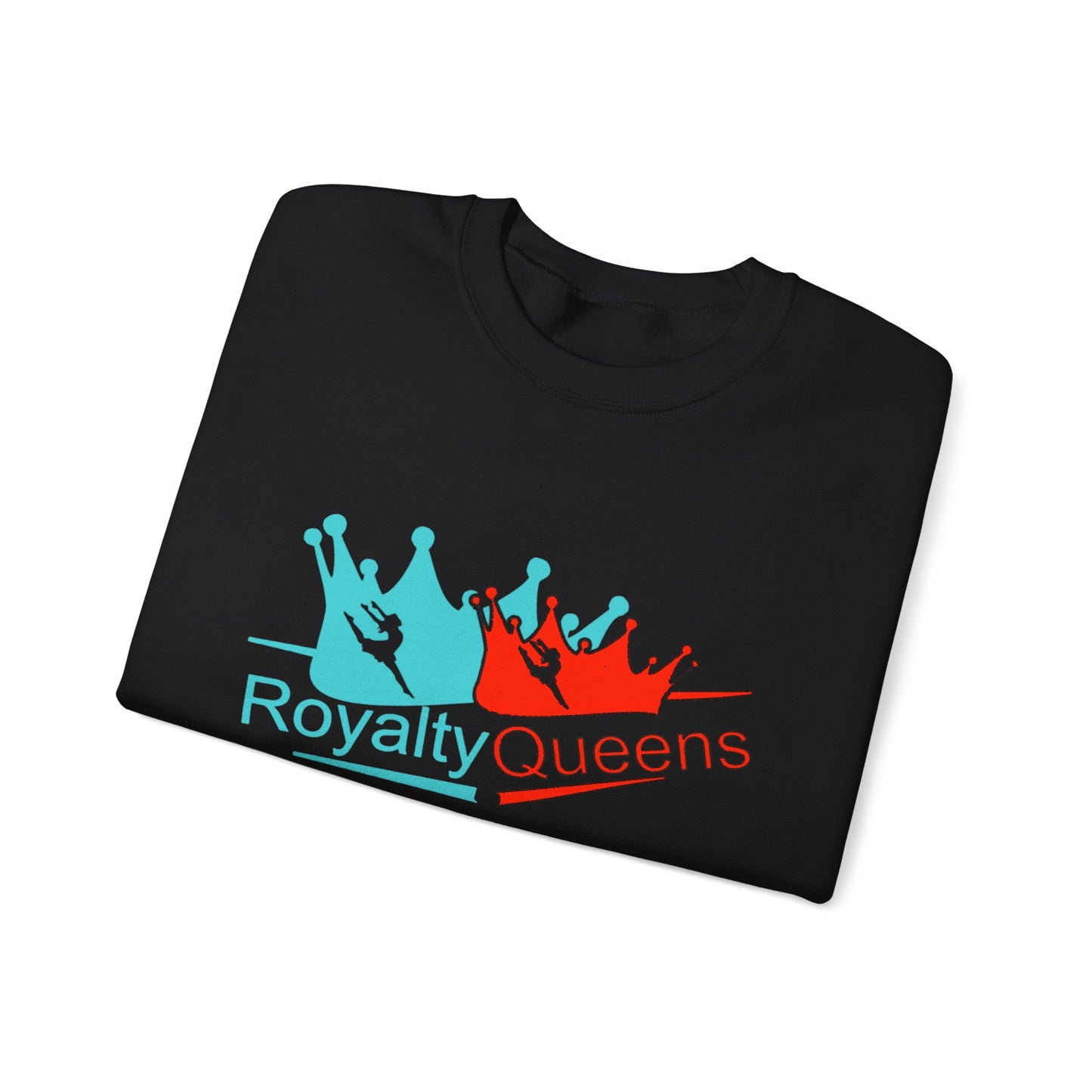 Crewneck Sweatshirt - "Royalty Queens" Colorful Crown Graphic