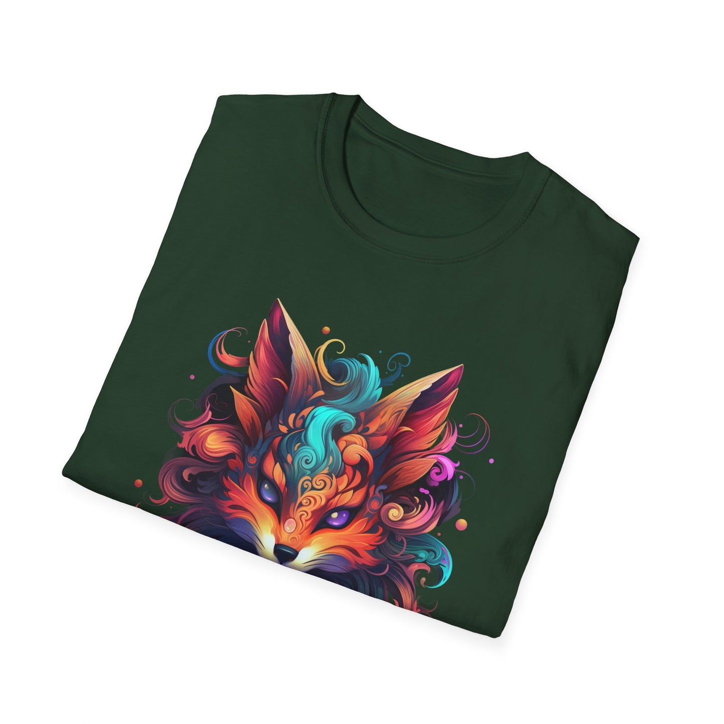 Colorful Fox Illustration Unisex T-Shirt - Vibrant Art Tee