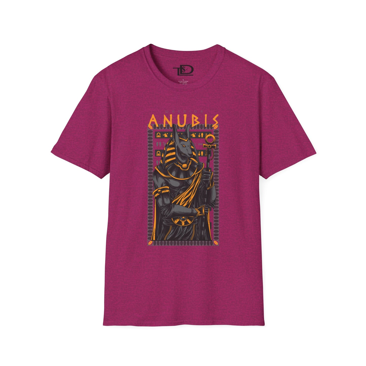 Anubis Unisex Softstyle T-Shirt, Egyptian Mythology Tee, Graphic Tee, Casual Wear for Fans, Gift for Halloween or Birthdays