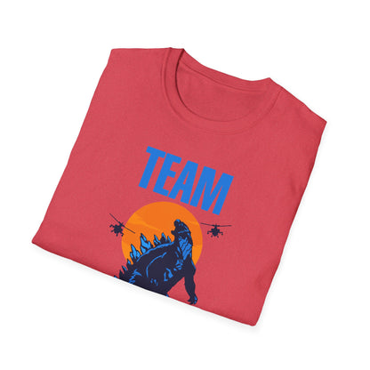 Team Godzilla Unisex Softstyle T-Shirt – Comfortable Graphic Tee for Movie Fans