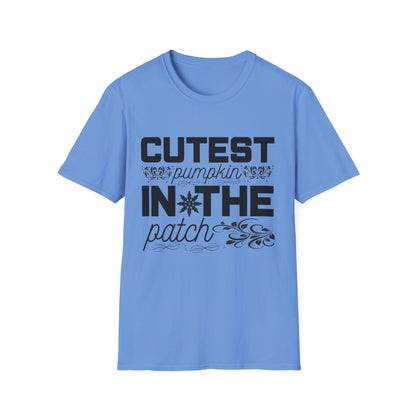 Cutest Pumpkin in the Patch Unisex Softstyle T-Shirt, Fall Fashion Tee, Halloween Shirt, Thanksgiving Outfit, Seasonal Gift