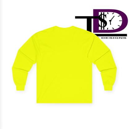 Unisex Graphic Long Sleeve Tee featuring Cracked Wall Design, Perfect for Casual Outings, Gifts, and Halloween
