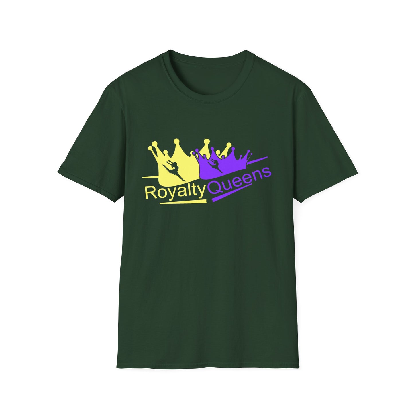 Royalty Queens Unisex Softstyle T-Shirt | Vibrant Crown Print | Perfect for Birthdays, Celebrations, and Everyday Wear