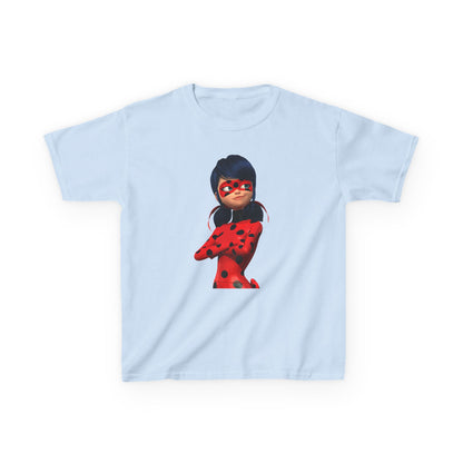 Cool Ladybug Superhero Kids Heavy Cotton Tee | Fun and Playful Design for Young Heroes