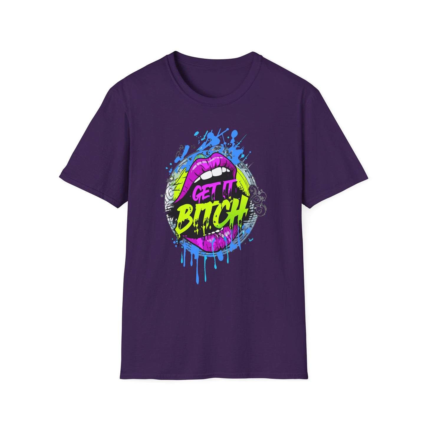 Colorful Graphic Tee for Fun Spirits | Get It Bitch Design, Unisex T-Shirt, Gift for Friends, Casual Wear, Party Shirt