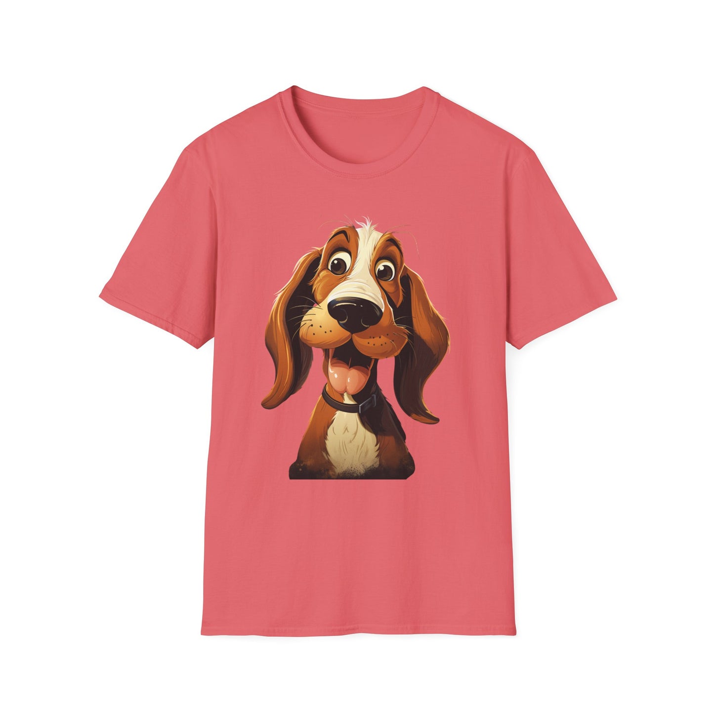 Playful Dog Graphic T-Shirt - Unisex Softstyle Tee for Dog Lovers