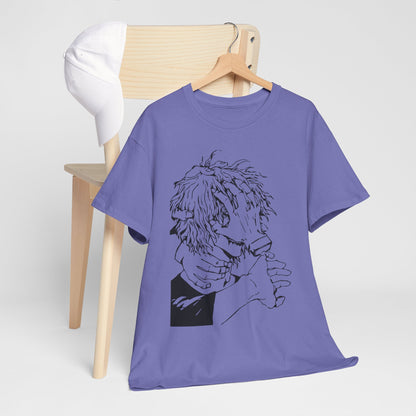 Emotional Unisex Heavy Cotton Tee - Minimalist Art Design