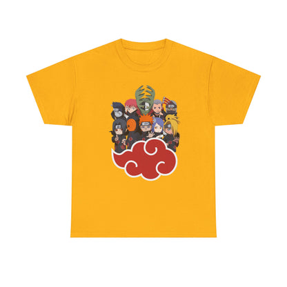 Anime-Inspired Unisex Heavy Cotton Tee - Naruto Characters Design
