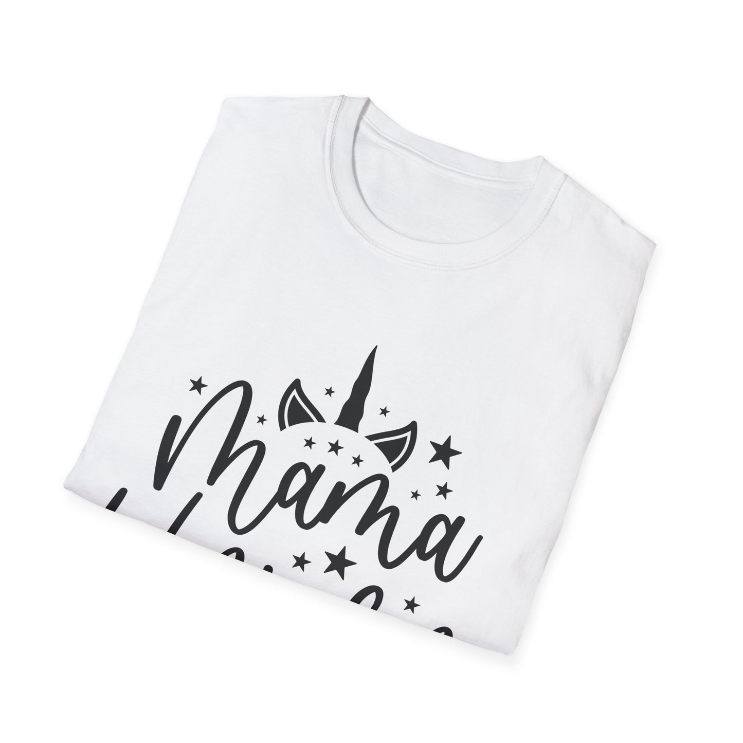 Mama Unicorn Unisex Softstyle T-Shirt – Perfect Gift for Moms, Magical Occasions & Everyday Wear