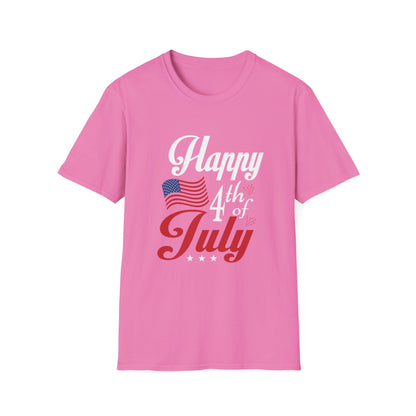 Patriotic 4th of July Unisex Softstyle T-Shirt, Independence Day Tee, Festival Shirt, Summer Celebrations, BBQ Outfit