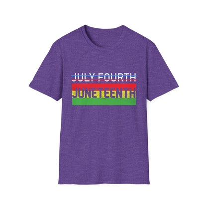 Juneteenth and July Fourth Celebration T-Shirt, Unisex Tee for Summer, Events, Independence Day, African American Heritage