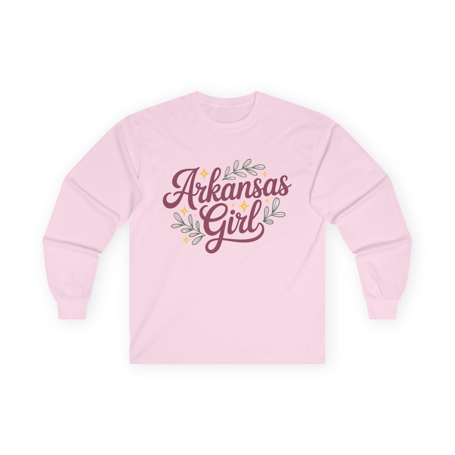 Arkansas Girl Long Sleeve Tee — Floral State Pride Shirt