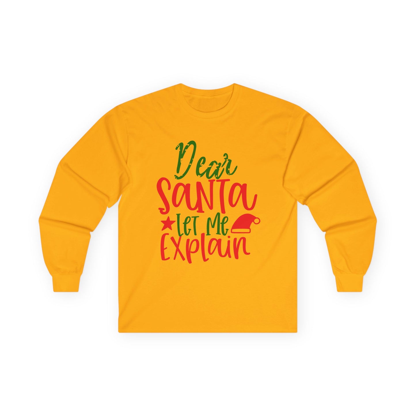 Unisex Holiday Long Sleeve Tee - Perfect for Christmas, Family Gatherings, Fun Gift, Cozy Winter Wear, Dear Santa Design