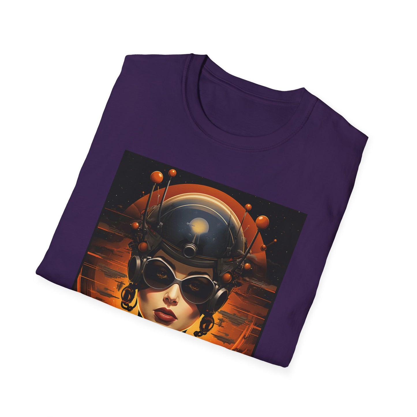 Futuristic Graphic Tee - Unisex Softstyle T-Shirt with Sci-Fi Design